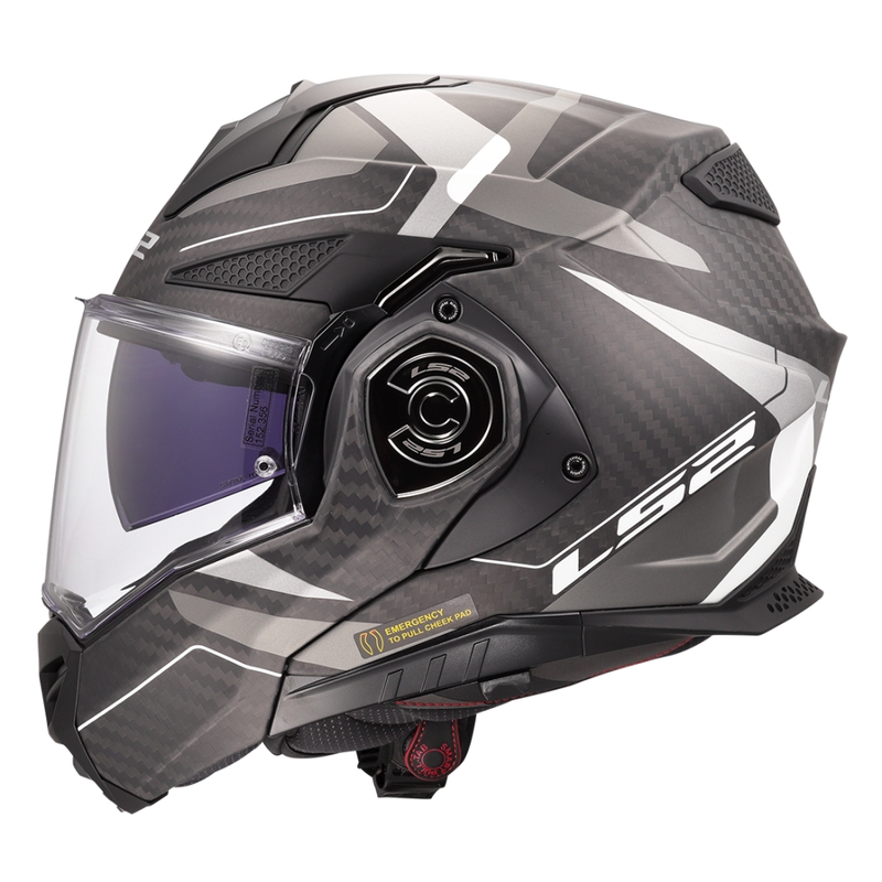 Casco moto flip-up LS2 FF901 Advant XC Horizon grigio argento