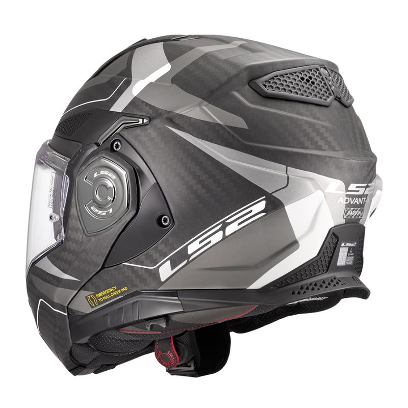 Casco moto flip-up LS2 FF901 Advant XC Horizon grigio argento