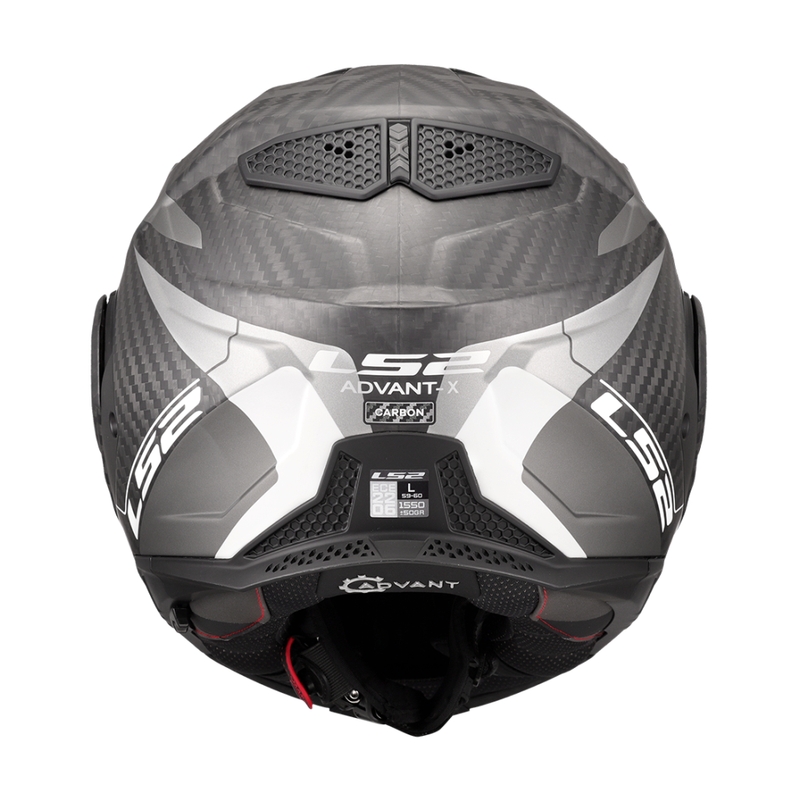 Casco moto flip-up LS2 FF901 Advant XC Horizon grigio argento