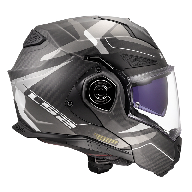 Casco moto flip-up LS2 FF901 Advant XC Horizon grigio argento