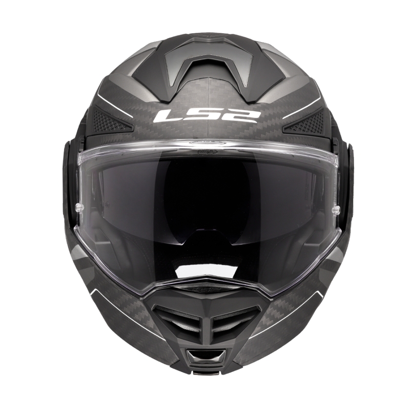 Casco moto flip-up LS2 FF901 Advant XC Horizon grigio argento