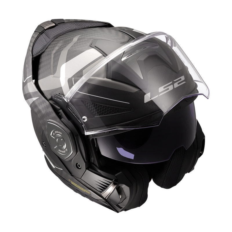 Casco moto flip-up LS2 FF901 Advant XC Horizon grigio argento