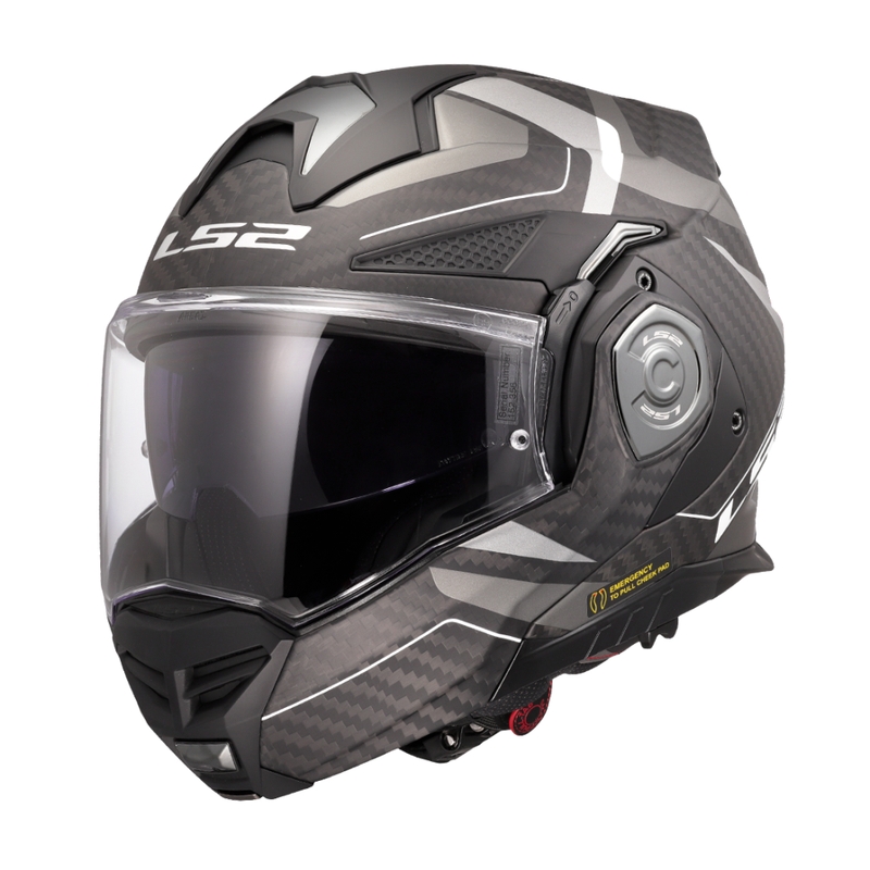 Casco moto flip-up LS2 FF901 Advant XC Horizon grigio argento