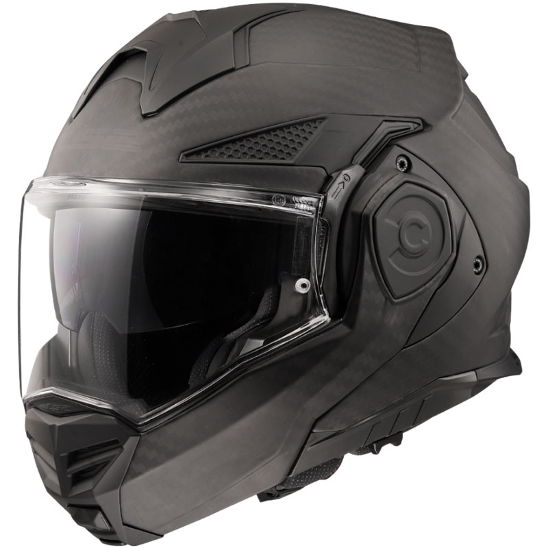 Casco moto flip-up LS2 FF901 Advant X Solid Carbon nero opaco