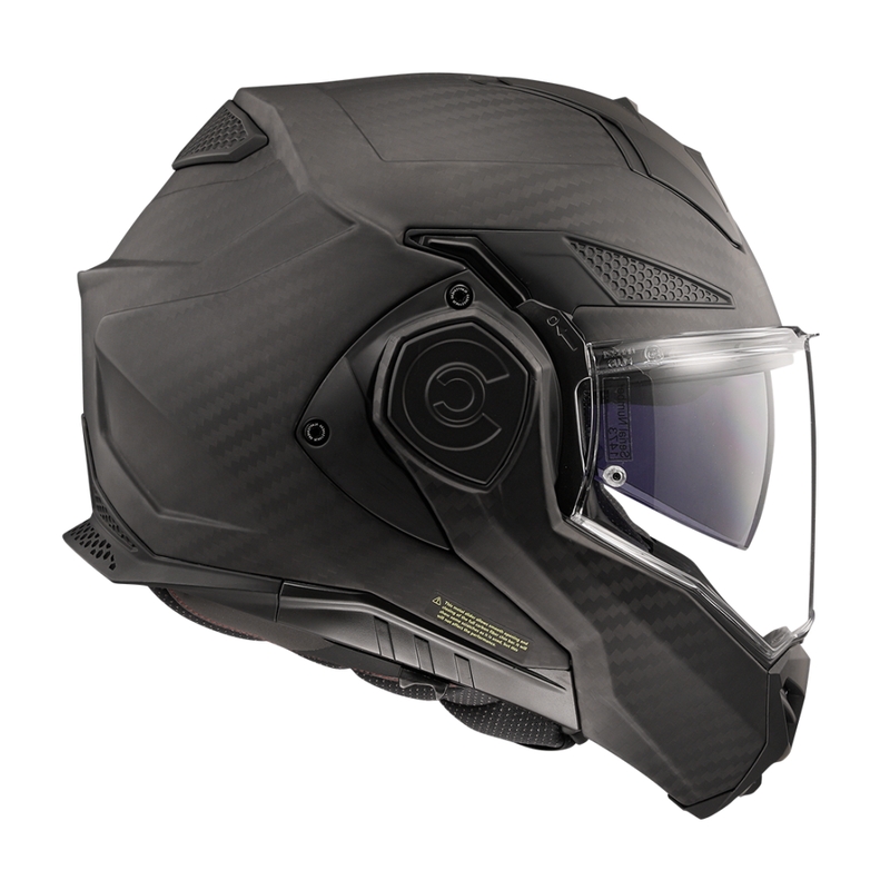 Casco moto flip-up LS2 FF901 Advant X Solid Carbon nero opaco