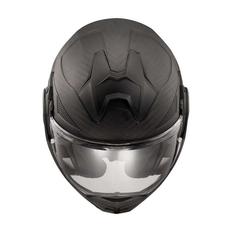 Casco moto flip-up LS2 FF901 Advant X Solid Carbon nero opaco