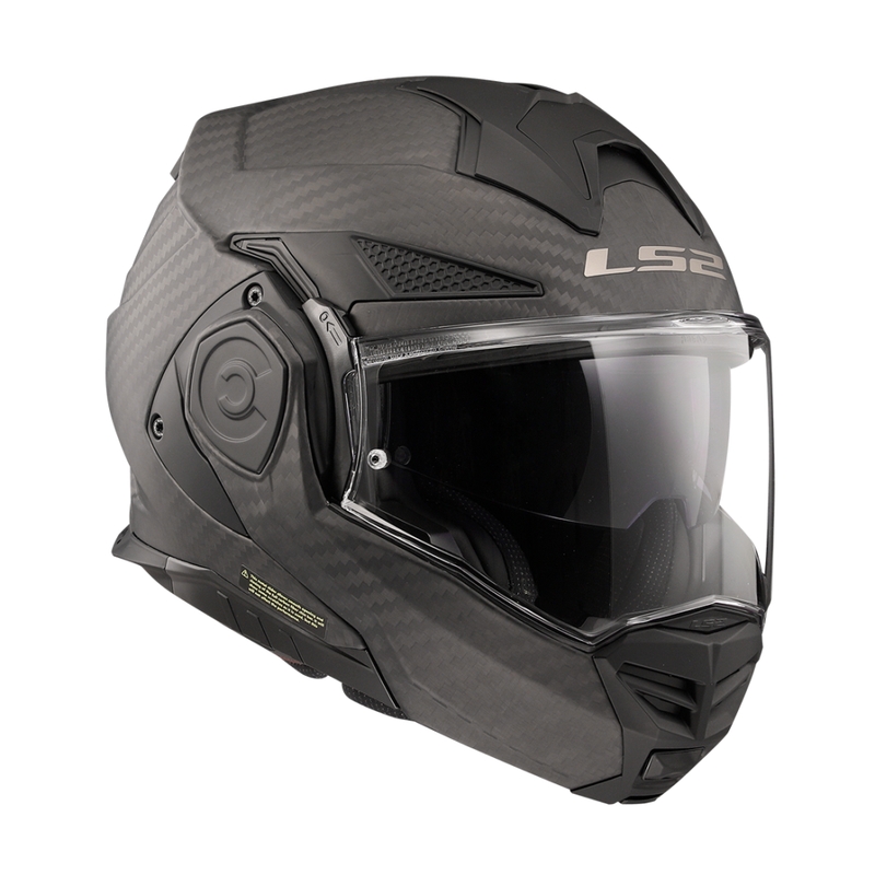 Casco moto flip-up LS2 FF901 Advant X Solid Carbon nero opaco