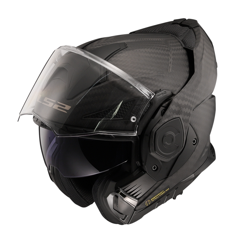 Casco moto flip-up LS2 FF901 Advant X Solid Carbon nero opaco