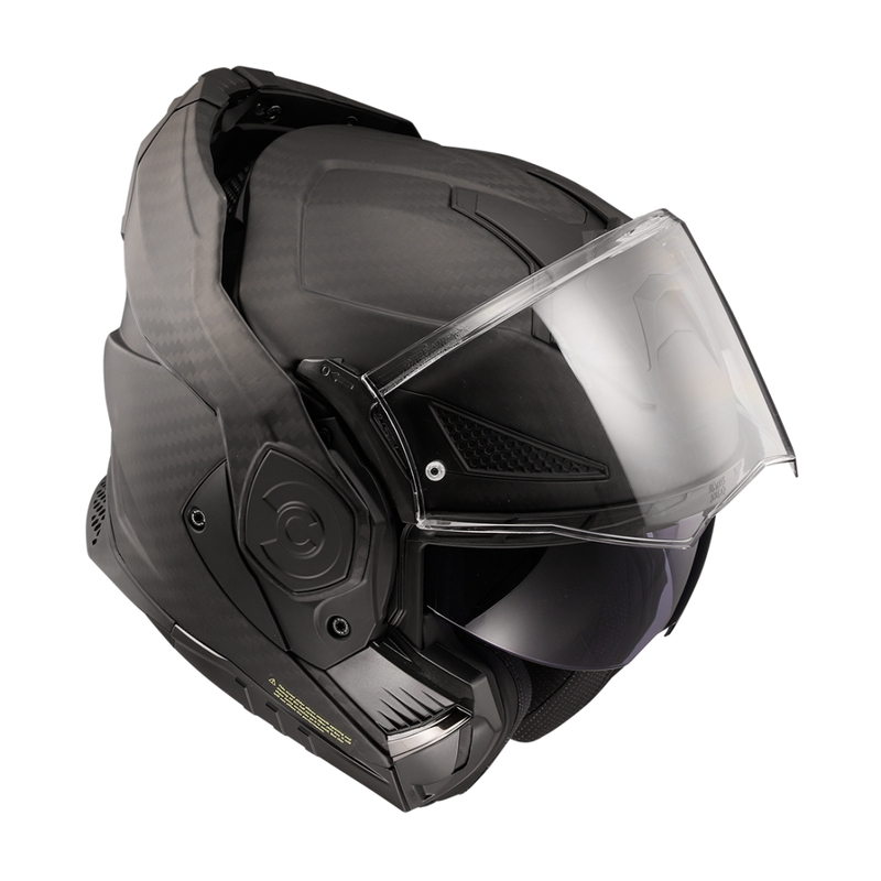 Casco moto flip-up LS2 FF901 Advant X Solid Carbon nero opaco