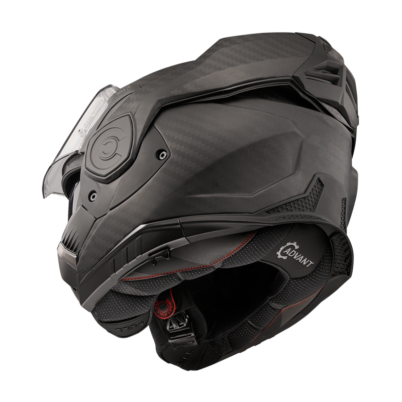 Casco moto flip-up LS2 FF901 Advant X Solid Carbon nero opaco