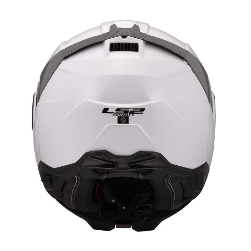 Casco da moto modulare LS2 FF910 Advant II, colore bianco tinta unita.
