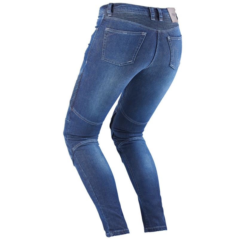 Jeans da motociclista da donna Furygan Purdey Evo Slim blu