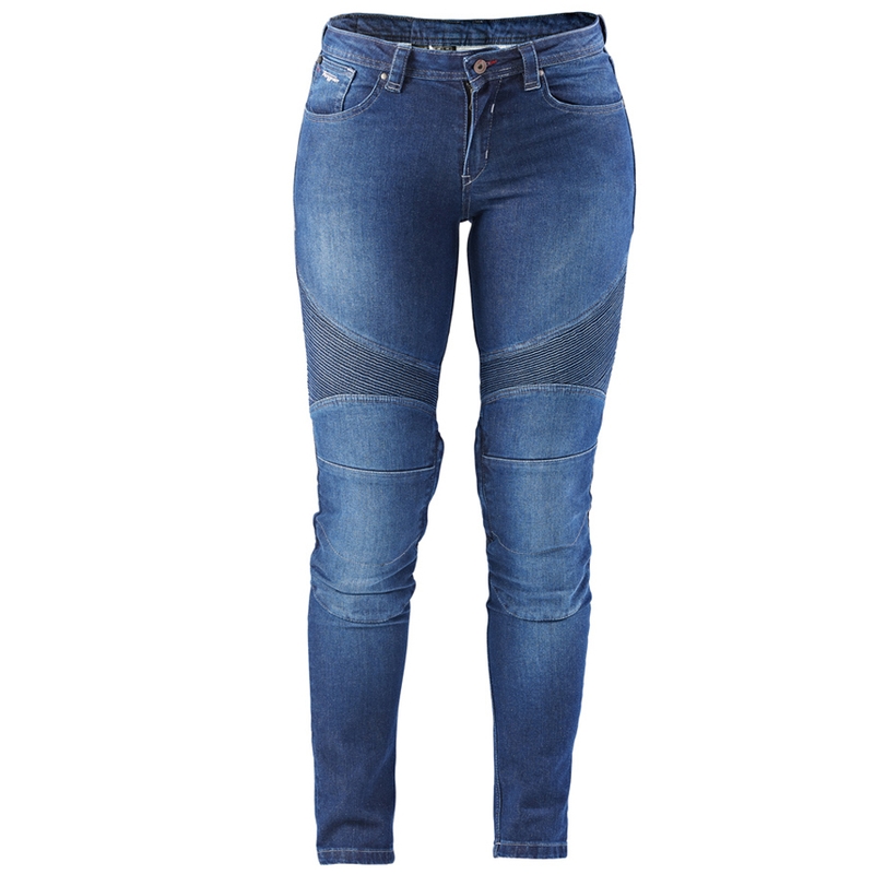 Jeans da motociclista da donna Furygan Purdey Evo Slim blu