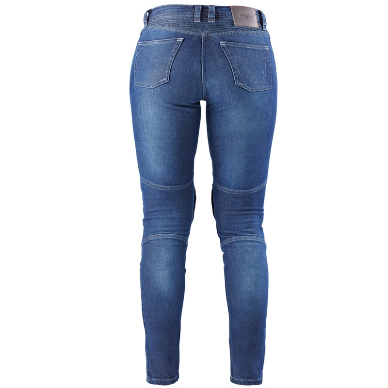 Jeans da motociclista da donna Furygan Purdey Evo Slim blu