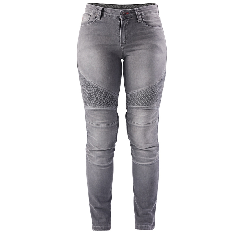 Jeans da motociclista da donna Furygan Purdey Evo Slim grigi