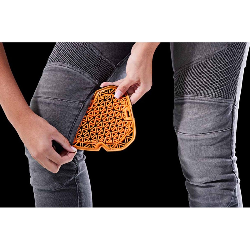 Jeans da motociclista da donna Furygan Purdey Evo Slim grigi