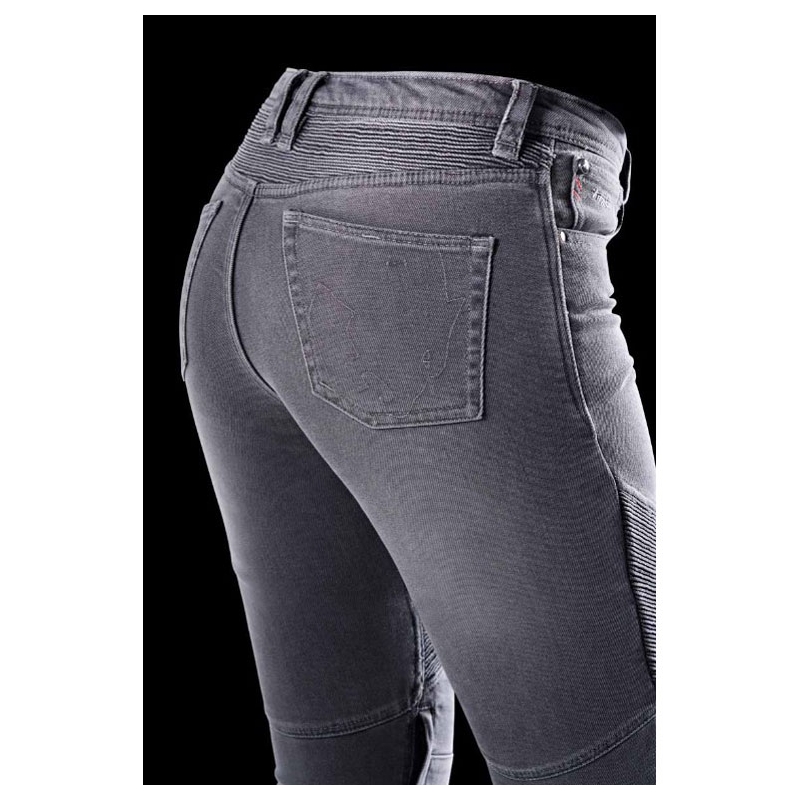 Jeans da motociclista da donna Furygan Purdey Evo Slim grigi