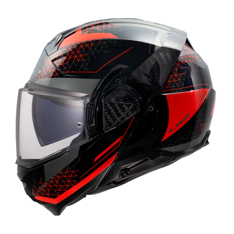 Casco moto flip-up LS2 FF910 Advant II Astral rosso