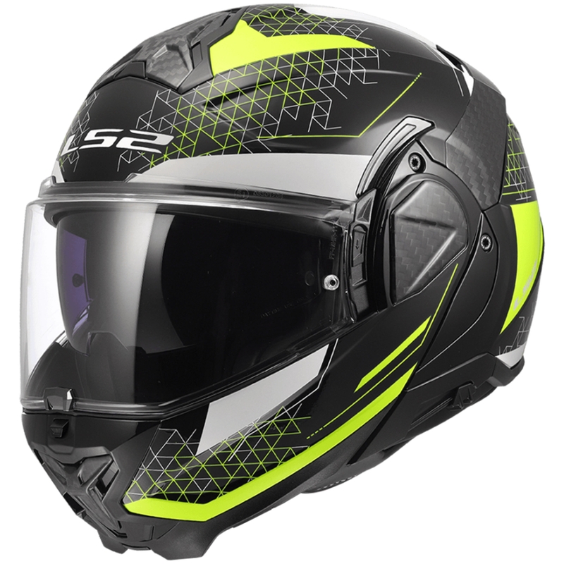 Casco moto flip-up LS2 FF910 Advant II Astral giallo fluo