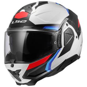 Casco moto flip-up LS2 FF910 Advant II Triple bianco-blu-rosso