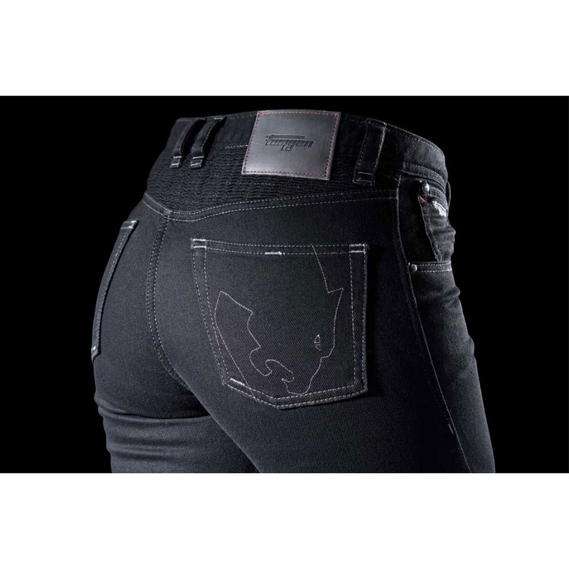 Jeans da motociclista da donna Furygan Purdey Evo Slim neri