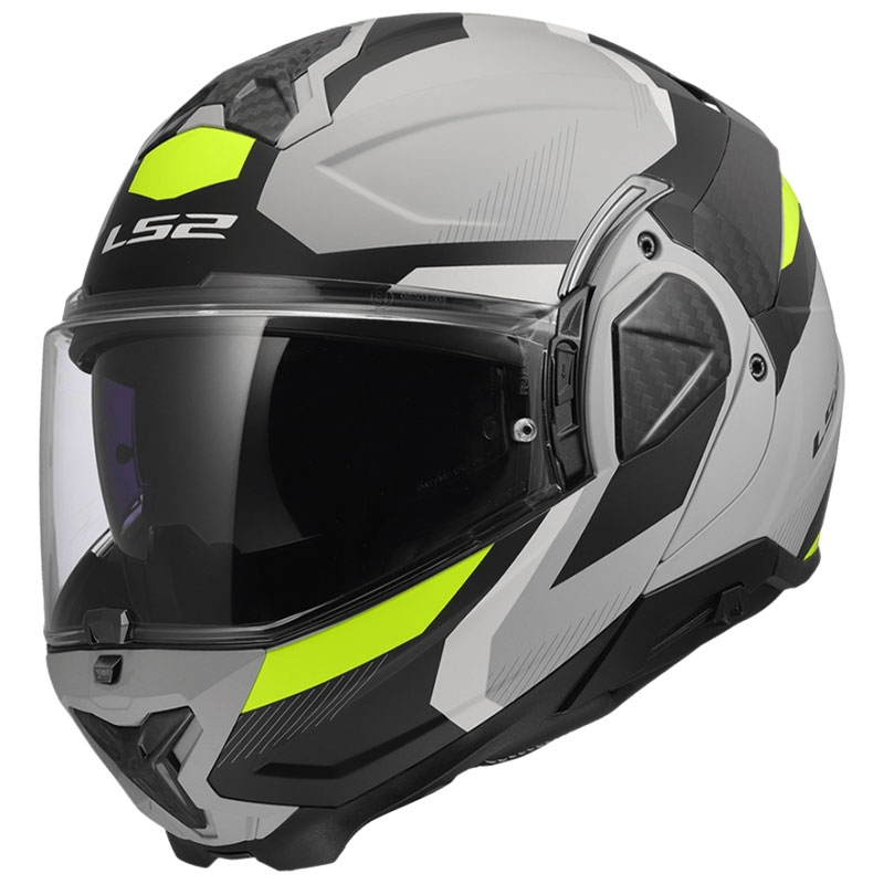 Casco moto flip-up LS2 FF910 Advant II Triple grigio chiaro