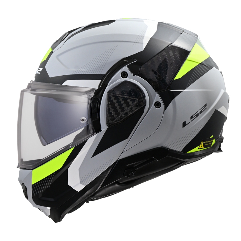 Casco moto flip-up LS2 FF910 Advant II Triple grigio chiaro