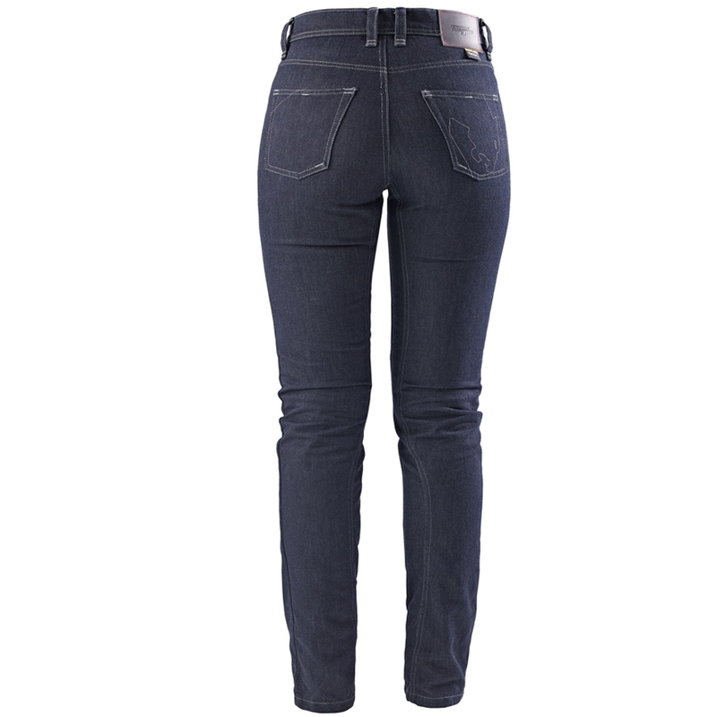 Jeans da motociclista da donna Furygan Nikita X Kevlar® Mom Fit, blu scuro