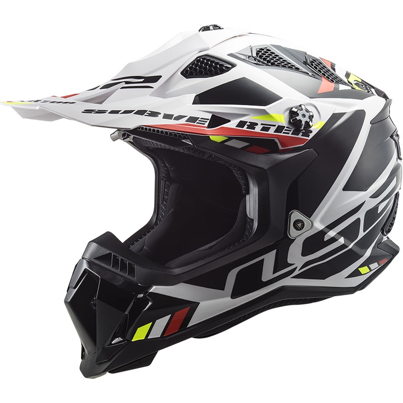 Casco da motocross LS2 MX700 Subverter Stomp bianco-nero