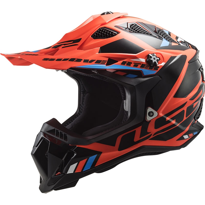 Casco da motocross LS2 MX700 Subverter Stomp arancione-nero