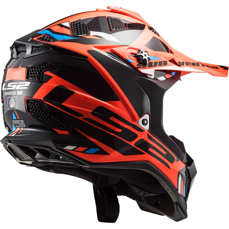 Casco da motocross LS2 MX700 Subverter Stomp arancione-nero