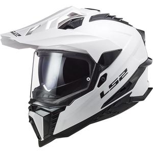 Casco moto enduro LS2 MX701 C Explorer Solid bianco