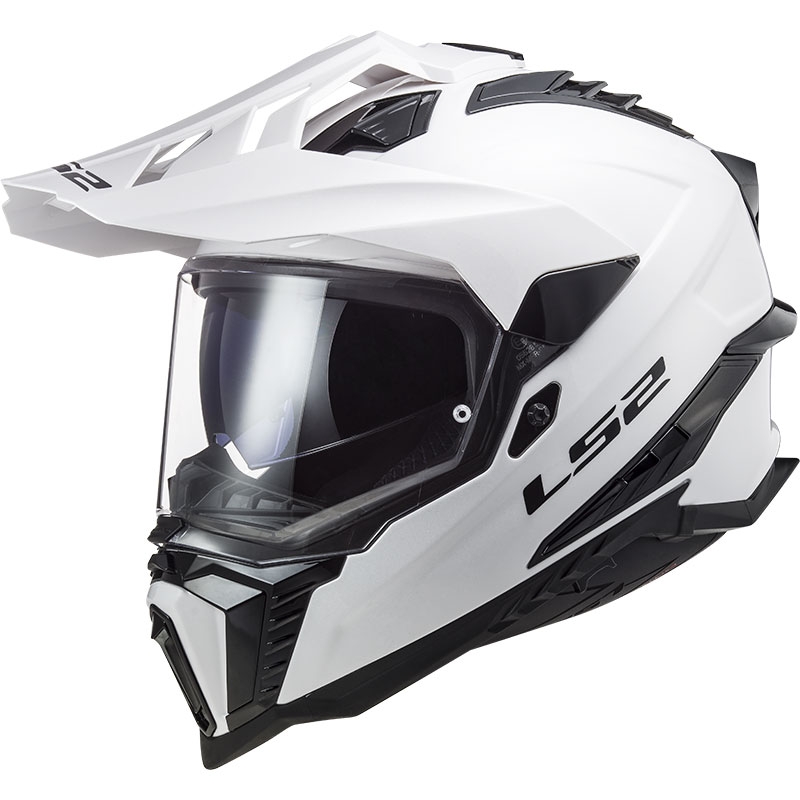Casco da moto enduro LS2 MX701 Explorer Solid bianco