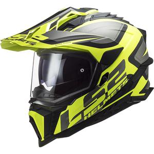 Casco moto enduro LS2 MX701 C Explorer Alter nero opaco-giallo fluo