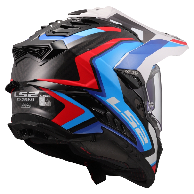 Casco da moto enduro LS2 MX701 Explorer C Frontier II bianco-blu