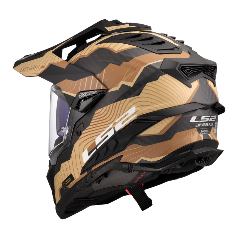 Casco moto enduro LS2 MX701 Explorer C Trick marrone-sabbia