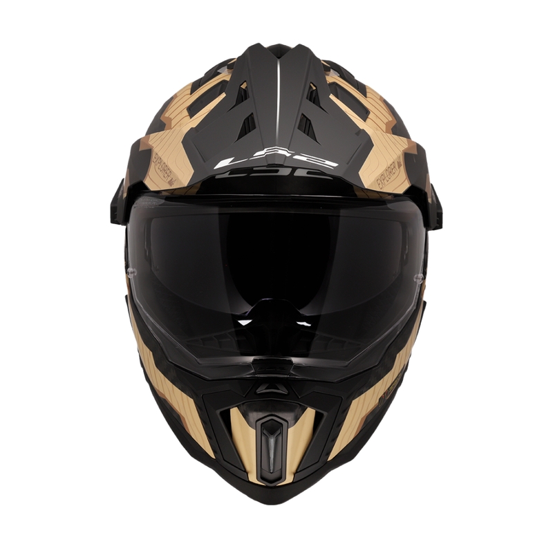 Casco moto enduro LS2 MX701 Explorer C Trick marrone-sabbia