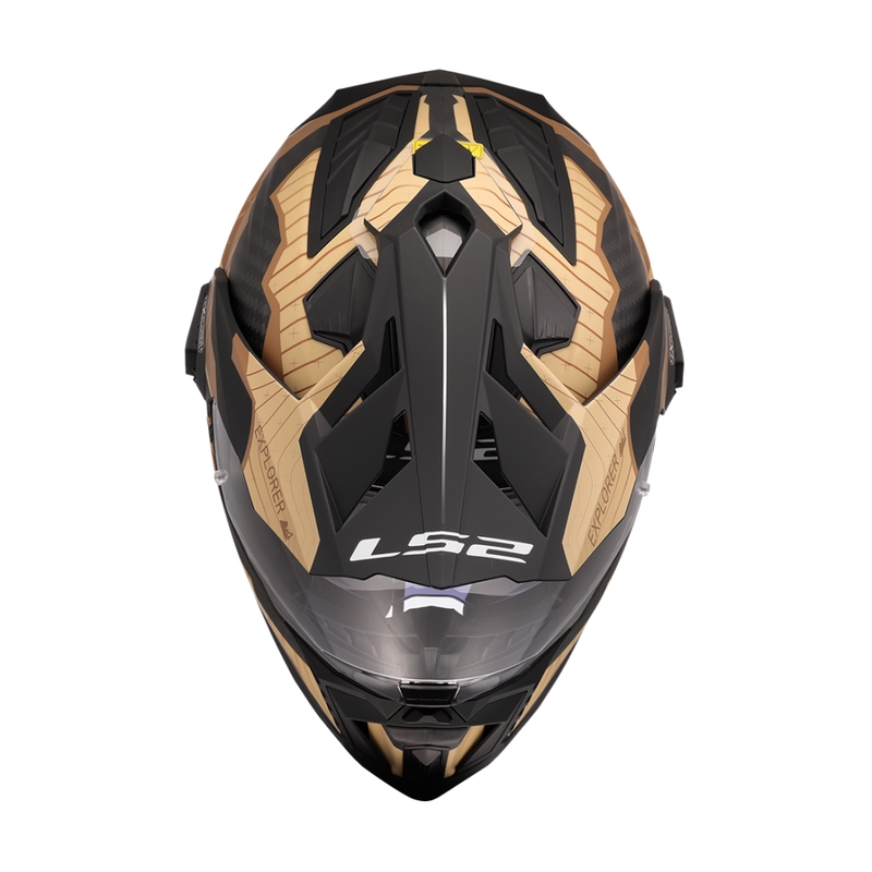 Casco moto enduro LS2 MX701 Explorer C Trick marrone-sabbia