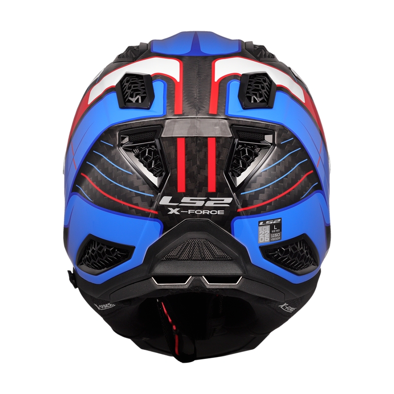 Casco da motocross LS2 MX703 X-Force Galuo bianco-rosso-blu