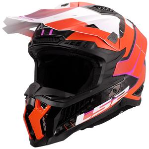 Casco da motocross LS2 MX703 X-Force Galuo arancione