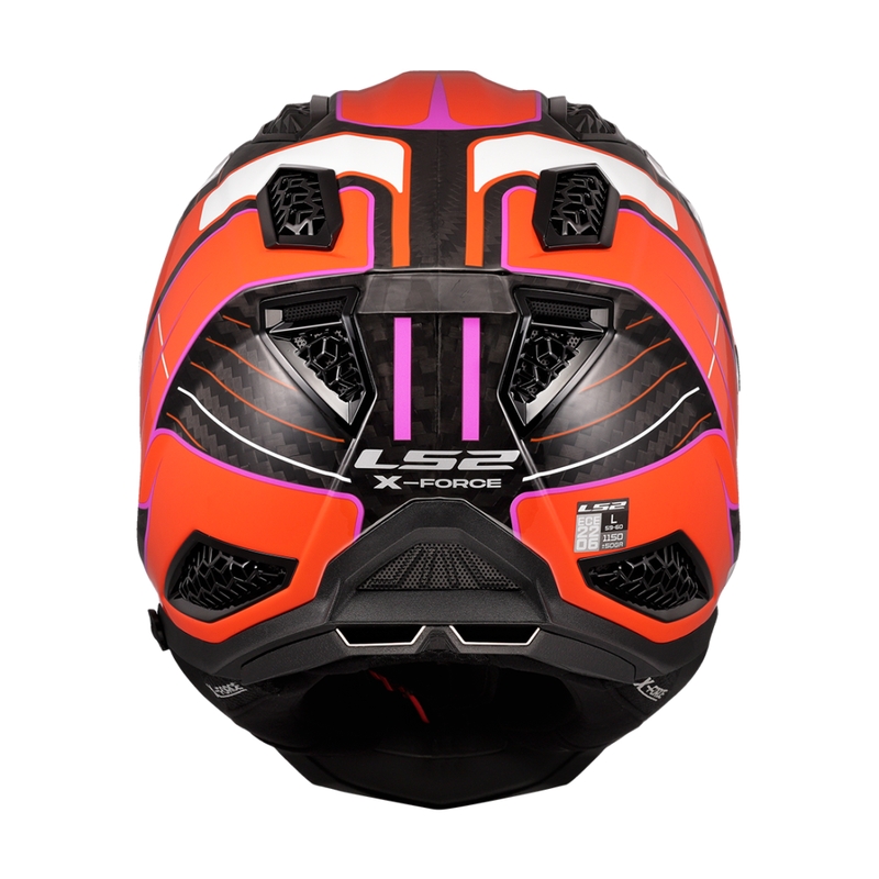 Casco da motocross LS2 MX703 X-Force Galuo arancione