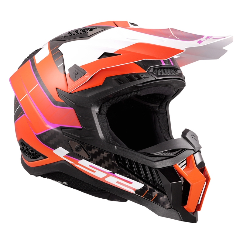 Casco da motocross LS2 MX703 X-Force Galuo arancione