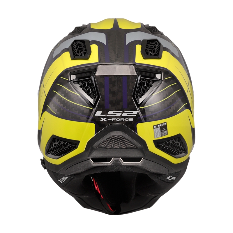 Casco motocross LS2 MX703 X-Force Galuo grigio-giallo fluo