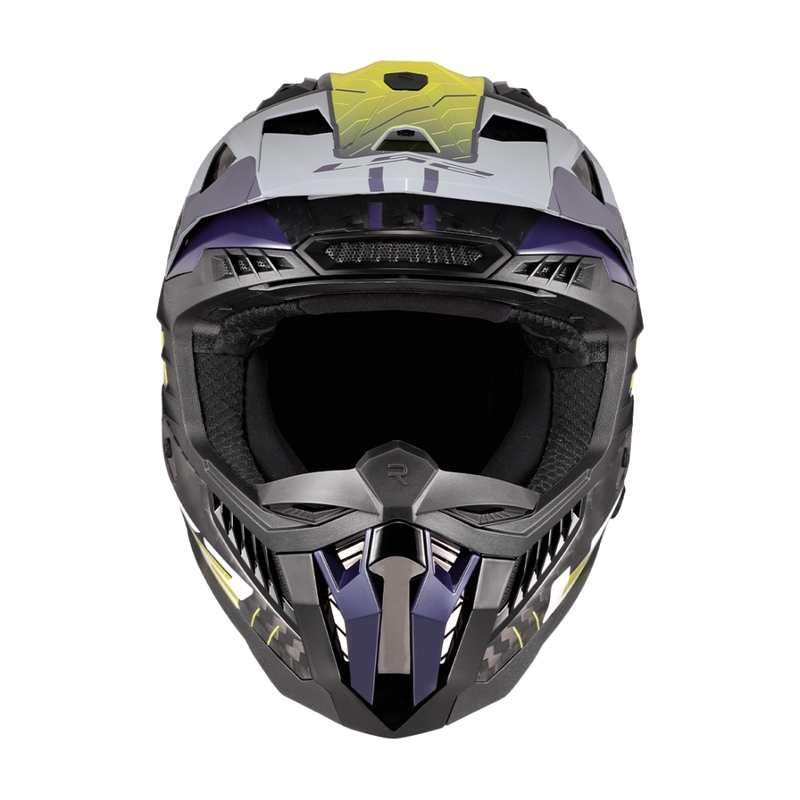 Casco motocross LS2 MX703 X-Force Galuo grigio-giallo fluo