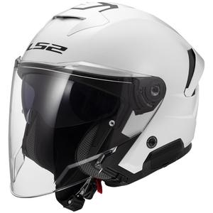 Casco moto jet LS2 OF618 Verso II Solid bianco