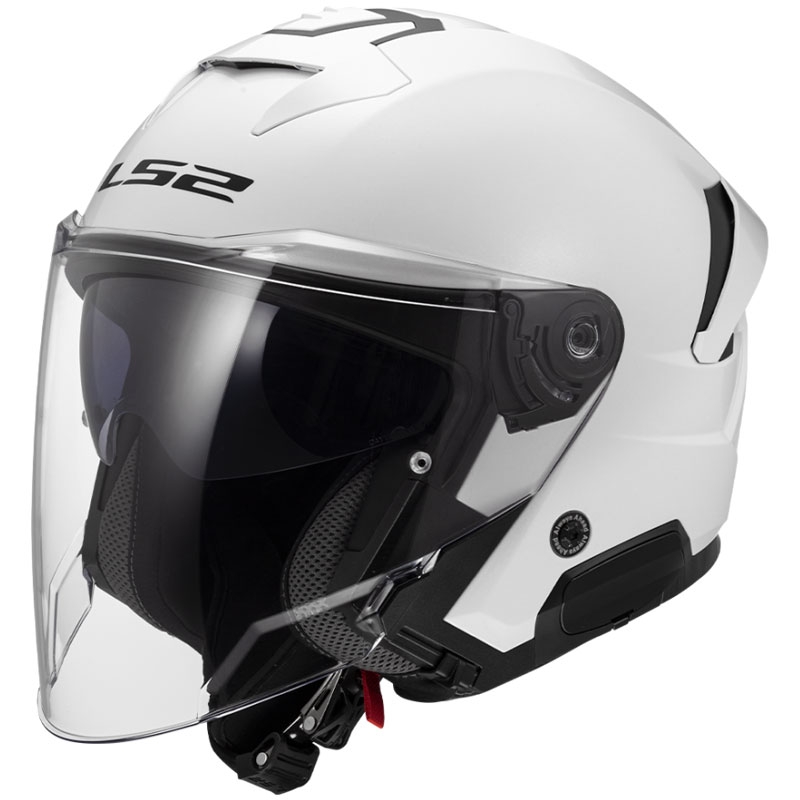 Casco moto jet LS2 OF618 Verso II Solid bianco