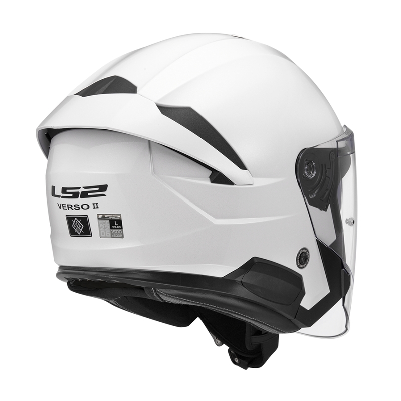 Casco moto jet LS2 OF618 Verso II Solid bianco