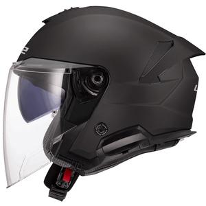 Casco moto jet LS2 OF618 Verso II Solid nero opaco