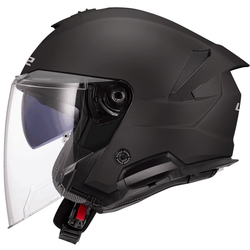 Casco moto jet LS2 OF618 Verso II Solid nero opaco