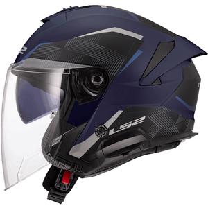 Casco moto jet LS2 OF618 Verso II Air blu scuro